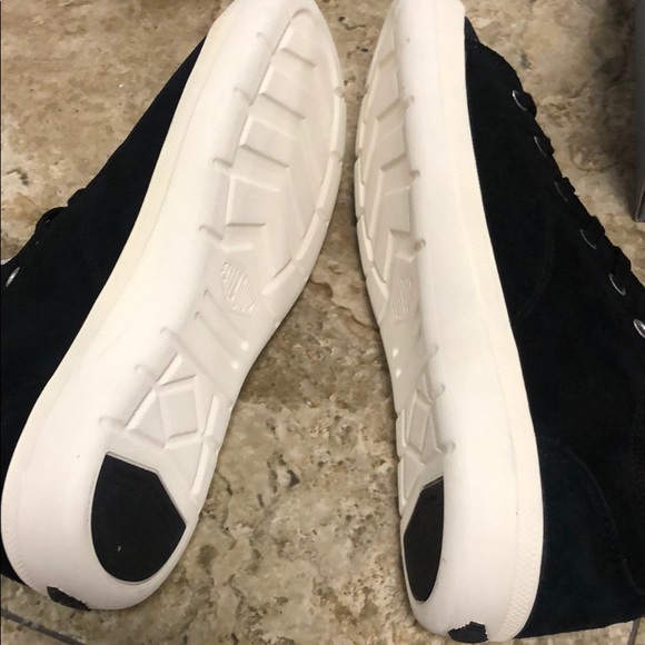 NWB PALLADIUM suede shoe Sneaker black white - Picture 5 of 9